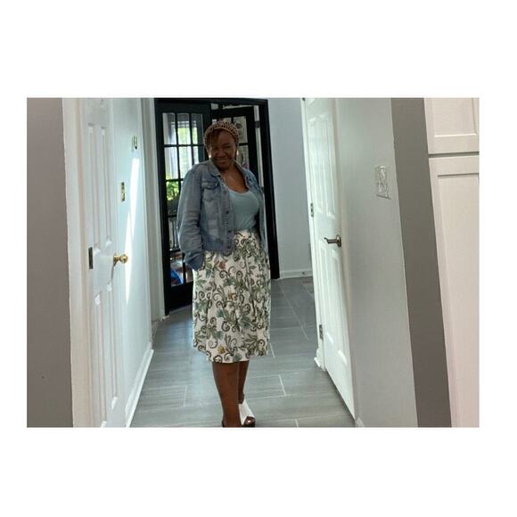 LuLaRue Printed Maxine Aline Skirt - Size L EUC - Picture 14 of 14